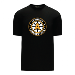 Lake Cowichan Appollos Sr Hockey ~ Athletic Knit Performance - Adult T-Shirt ~ Alternate Logo *Black*