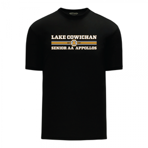 Lake Cowichan Appollos Sr Hockey ~ Athletic Knit Performance - Adult T-Shirt ~ Vintage Logo *Black*