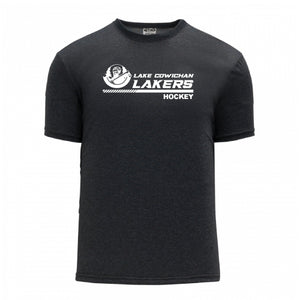 Lake Cowichan LAKERS Hockey ~ Alternate Logo ~ Athletic Knit Performance ~ Youth T-Shirt *Charcoal Heather Grey*