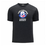 Lake Cowichan LAKERS Hockey ~ Classic Logo ~ Athletic Knit Performance ~ Youth T-Shirt *Charcoal Heather Grey*