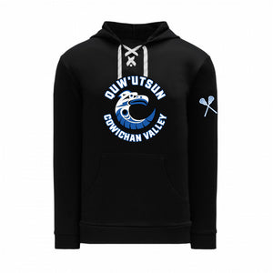 Cowichan Valley Thunder Lacrosse ~ Athletic Knit Laced Adult Hoodie
