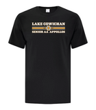 Lake Cowichan Appollos Sr Hockey ~ ATC - 100% Cotton - Adult T-Shirt ~ Vintage Logo *Black*