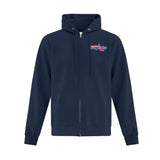 Cowichan Valley Minor Hockey ~ ATC 50/50 Full Zip Hooded Adult Sweatshirt ~ Left Chest Logo