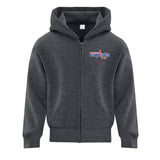 Cowichan Valley Minor Hockey ~ ATC 50/50 Full Zip Hooded Youth Sweatshirt ~ Left Chest Logo