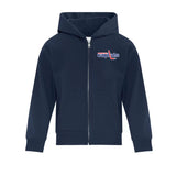 Cowichan Valley Minor Hockey ~ ATC 50/50 Full Zip Hooded Youth Sweatshirt ~ Left Chest Logo