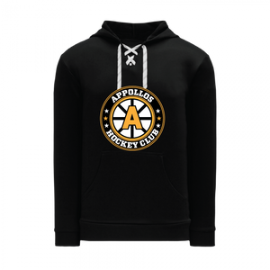 Lake Cowichan Appollos Sr Hockey ~ Athletic Knit Hockey Lace Youth Hoodie ~ Alternate Logo - Black