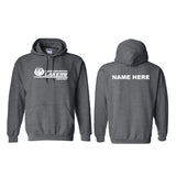 Lake Cowichan LAKERS Hockey ~ Alternate Logo ~ Gildan Heavy Blend 50/50 Pullover Hooded Adult Sweatshirt *Dark Heather Grey*