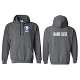 Lake Cowichan LAKERS Hockey ~ Classic Logo ~ Gildan Heavy Blend 50/50 Pullover Hooded Adult Sweatshirt *Dark Heather Grey*