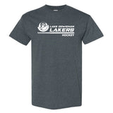 Lake Cowichan LAKERS Hockey ~ Alternate Logo ~ Gildan 10 oz - 100% Cotton Youth T-Shirt *Dark Heather Grey*
