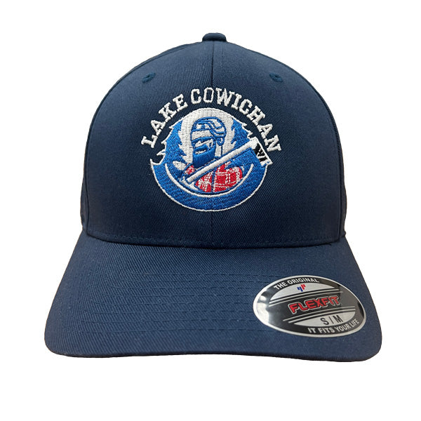 Lake Cowichan LAKERS Hockey ~ Classic Logo ~ Embroidered Flexfit Hat Lakers Logo Embroidered on the front / Navy / Adult S/M