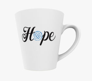 This Ceramic 300 ml Latte Mug ~ Barth Syndrome Foundation of Canada is customized with the Barth Hope logo on both sides of the mug.