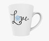 This Ceramic 300 ml Latte Mug ~ Barth Syndrome Foundation of Canada is customized with the Barth Love logo on both sides of the mug.