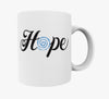 This Ceramic 350 ml Mug ~ Barth Syndrome Foundation of Canada is customized with the Barth Hope logo on both sides of the mug.
