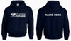 Lake Cowichan LAKERS Hockey ~ Alternate Logo ~ Gildan Heavy Blend 50/50 Pullover Hooded Adult Sweatshirt *Navy Blue*