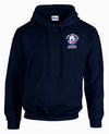 Lake Cowichan LAKERS Hockey ~ Classic Logo ~Gildan Heavy Blend 50/50 Pullover Hooded Youth Sweatshirt *Navy Blue*